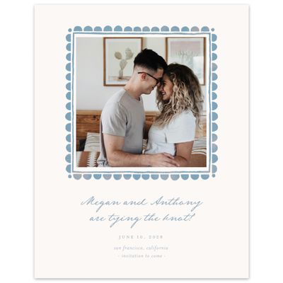Powder Blue Wedding Digital Save the Date - Fayvel Photo