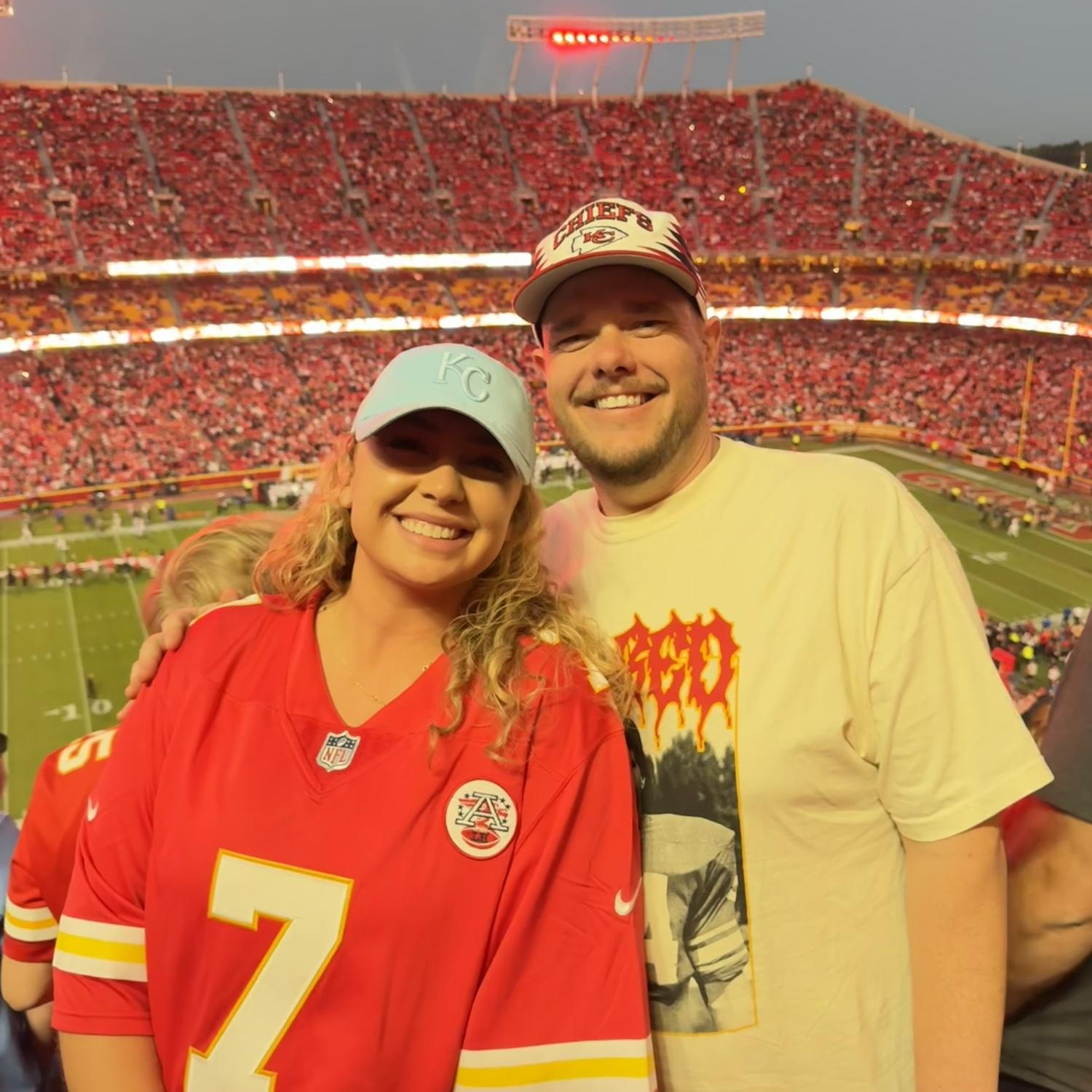 10/7/2024: Our first Chiefs game together (& Ashleigh's first ever Chiefs game!!!!).