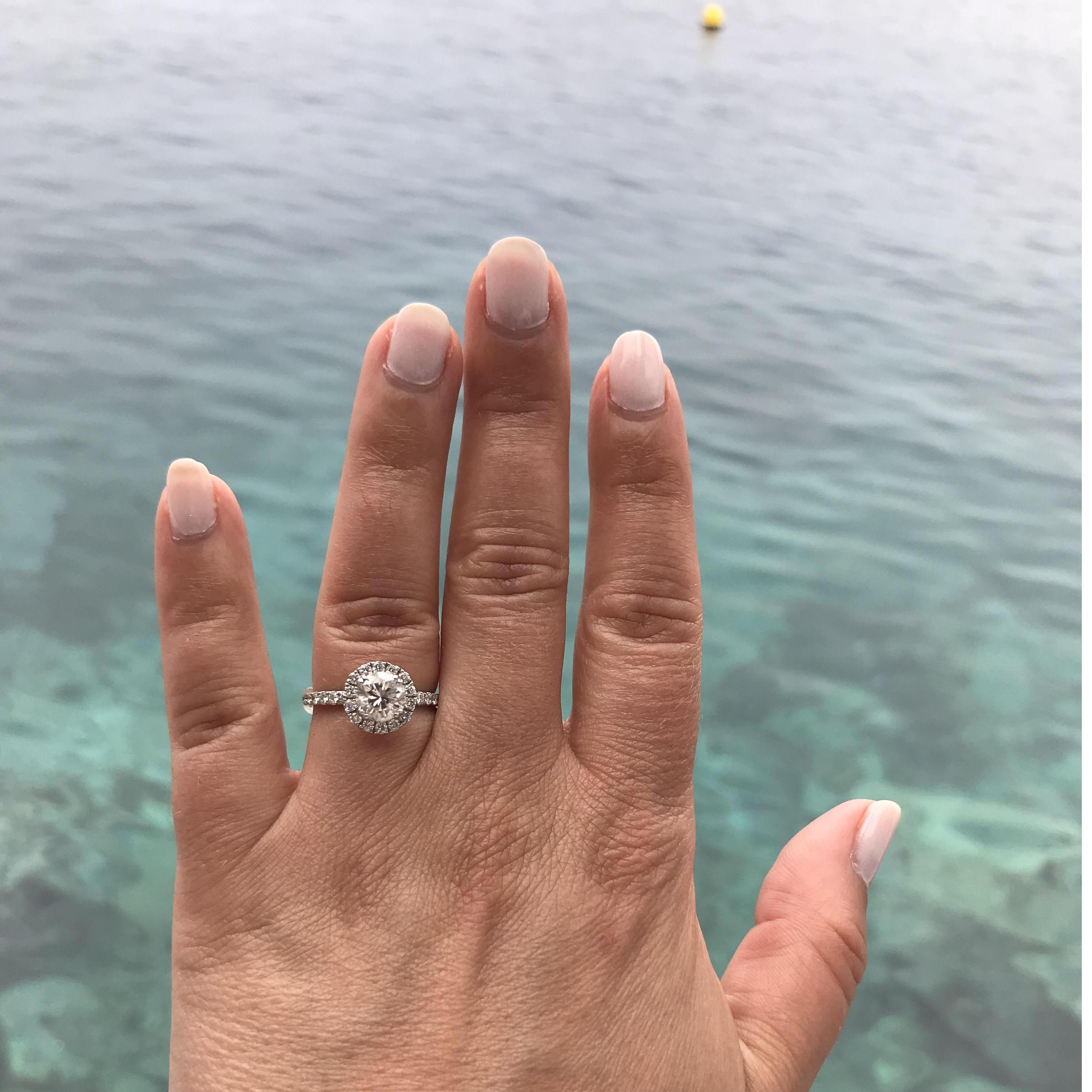 Bling, bling, showing off this beautiful ring!