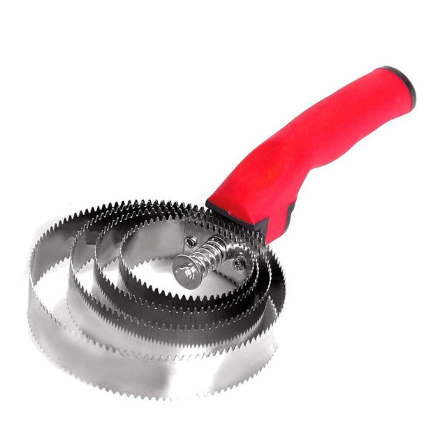 BOTH WINNERS Reversible Stainless Steel Curry Comb with Soft Touch Grip (Red)