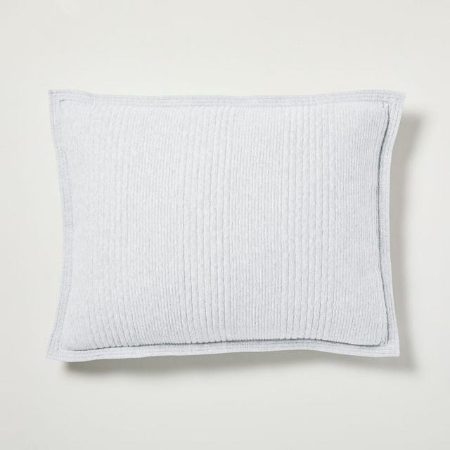 Cotton Jersey Cloud Standard Sham, Light Heather Gray