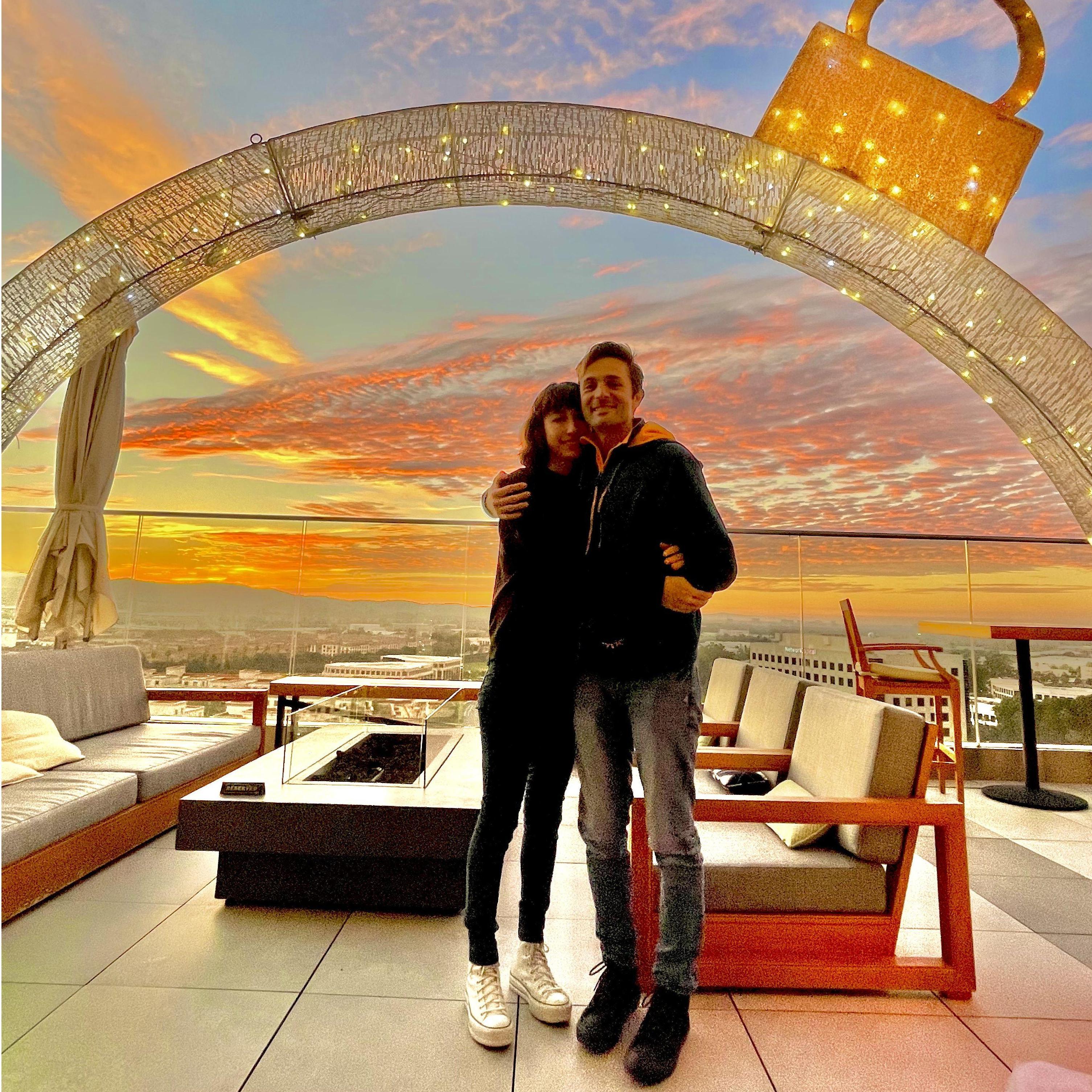 Rooftop sunset in Irvine