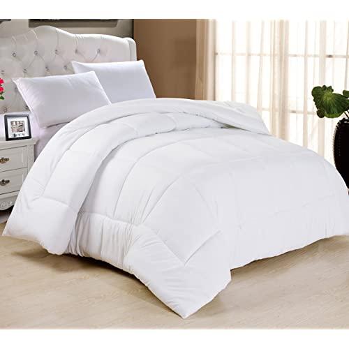 Swift Home All-Season Extra Soft Luxurious Classic Light-Warmth Goose Down-Alternative Comforter, 104" x 90", White, King