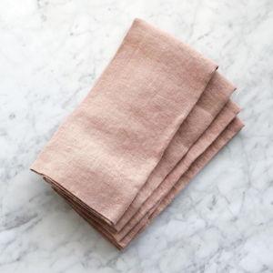 Rough Linen Orkney Linen Napkin Set, Color: Dusk