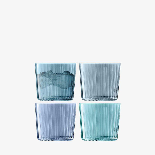 Gems Glass Tumblers, Set of 4 - Assorted Sapphire