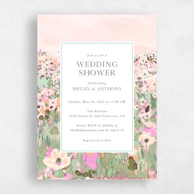Blush, Pink Wedding Wedding Shower Invitation - Alta Portrait