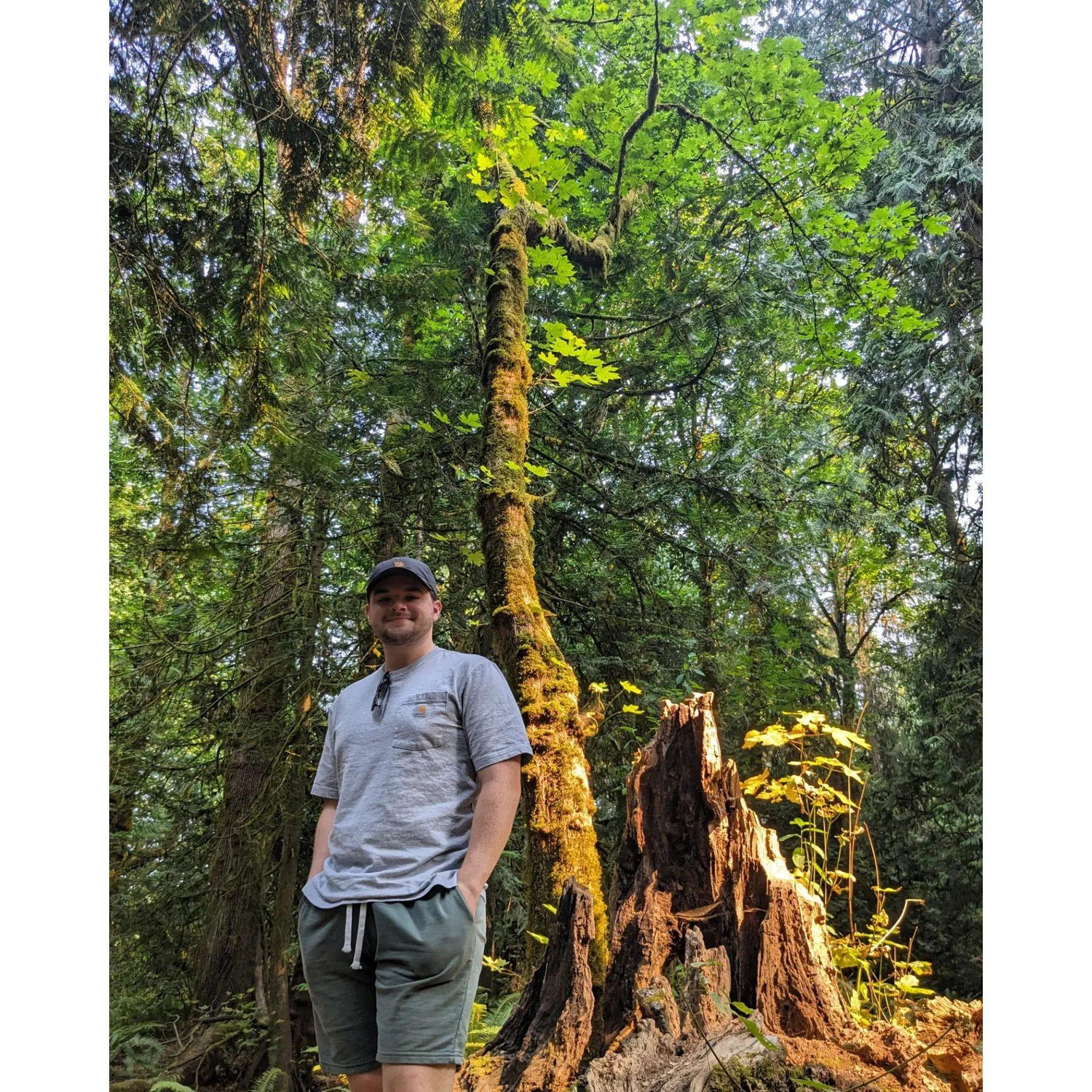 Andy visiting Wonderwood Forest (in Lacey, WA) with Willow for the first time :)