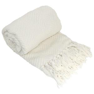 BNF Home - Home Soft Things BOON Knitted Tweed Throw Couch Cover Blanket, 50 x 60, Antique White