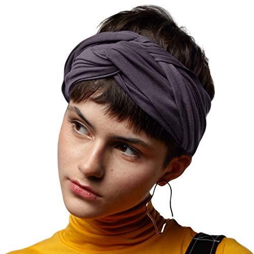 BLOM Long Hug Head Wrap. Use as a Wrap, Headband, or Scarf. (Charcoal)