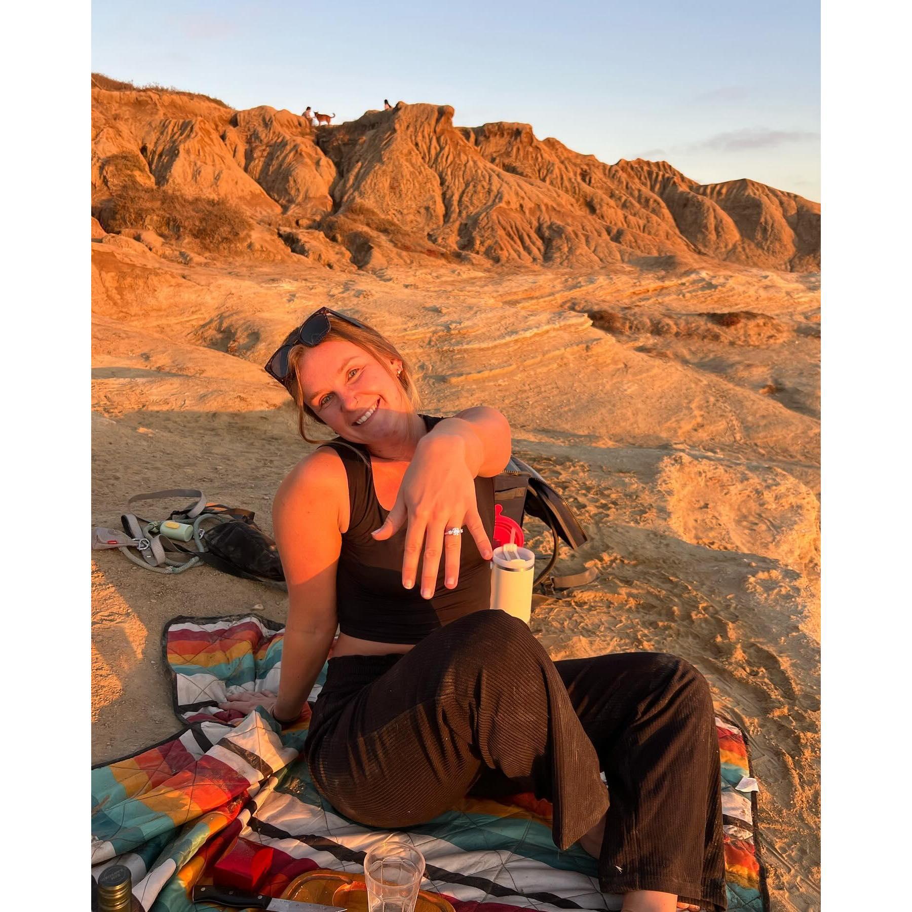 Sunset Cliffs picnic / surprise engagement!