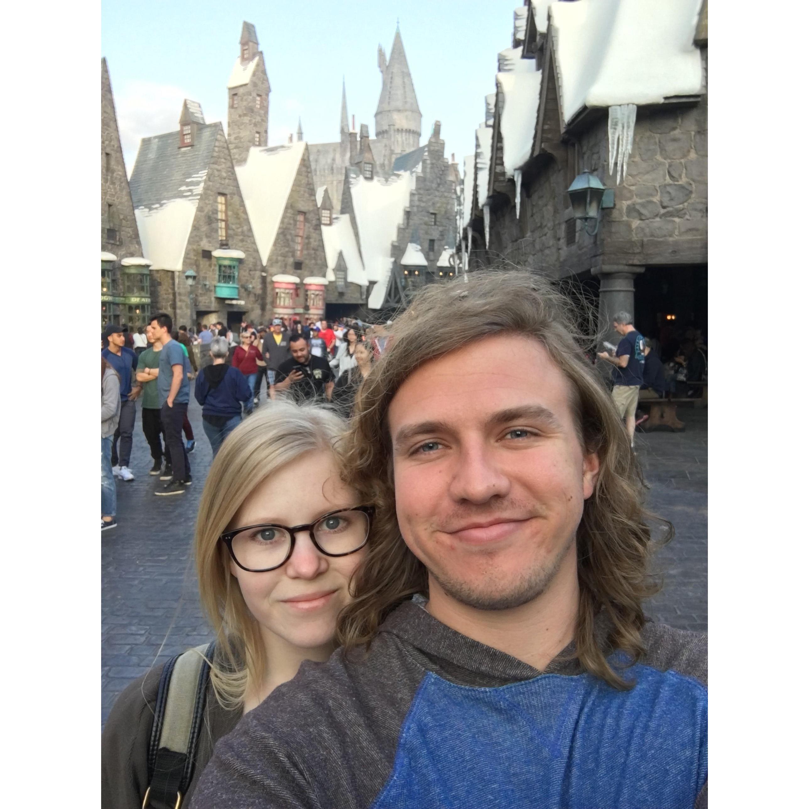 Our first trip to Universal together (aka Austin feeding Samantha's HP addiction)