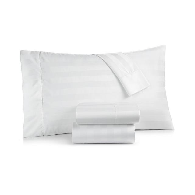 Charter Club Damask Stripe Extra Deep Pocket King 4-Pc Sheet Set, 550 Thread Count 100% Supima Cotton, Created for Macy's