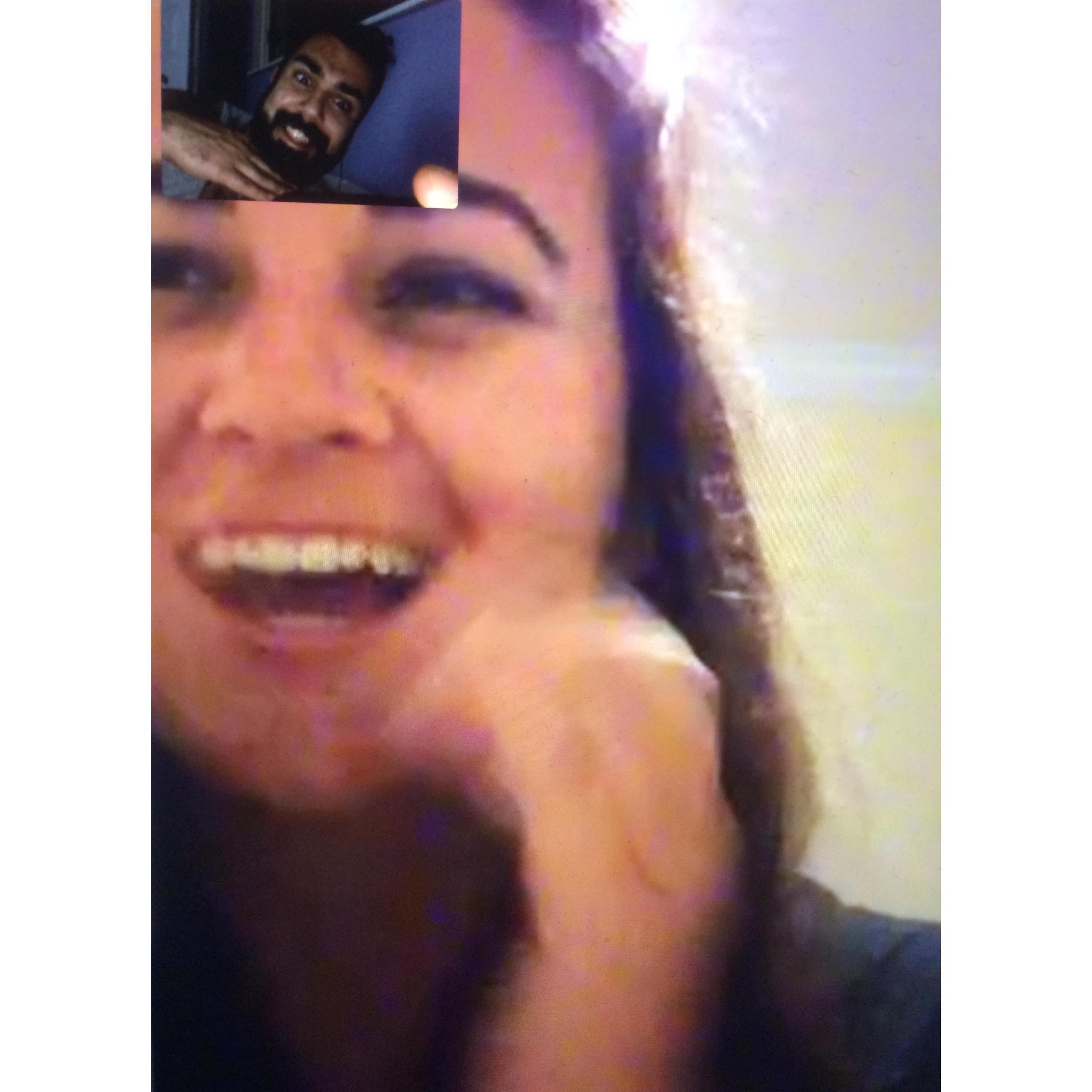Screenshot from Summer 2015 of the FaceTime call that started it all.
