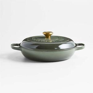 Le Creuset Signature 3.5-Qt. Nuit Enameled Cast Iron Braiser (Thyme)