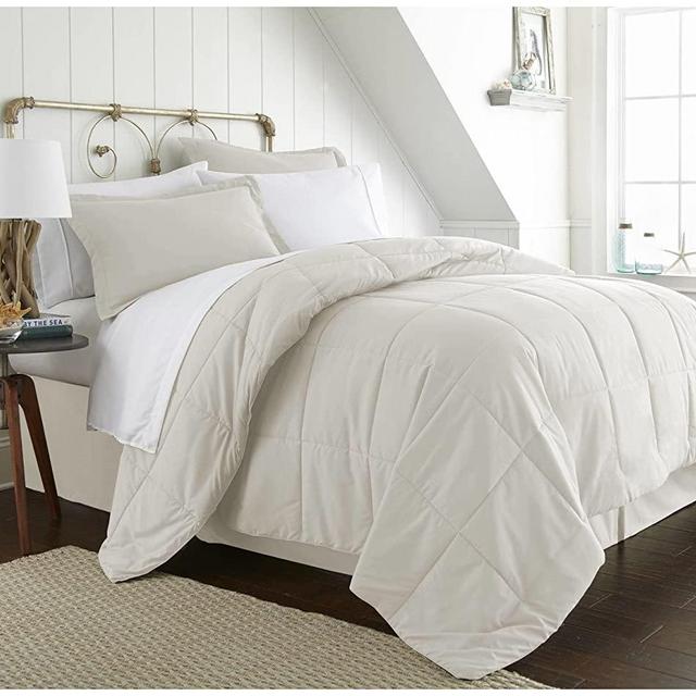 Becky Cameron Box ienjoy Home 8 Piece Bed in a Bag, King, Ivory (BC-Multi-King-Ivory)