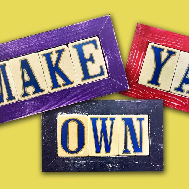 Custom build your own sign with our handmade replicas of New Orleans street tiles.