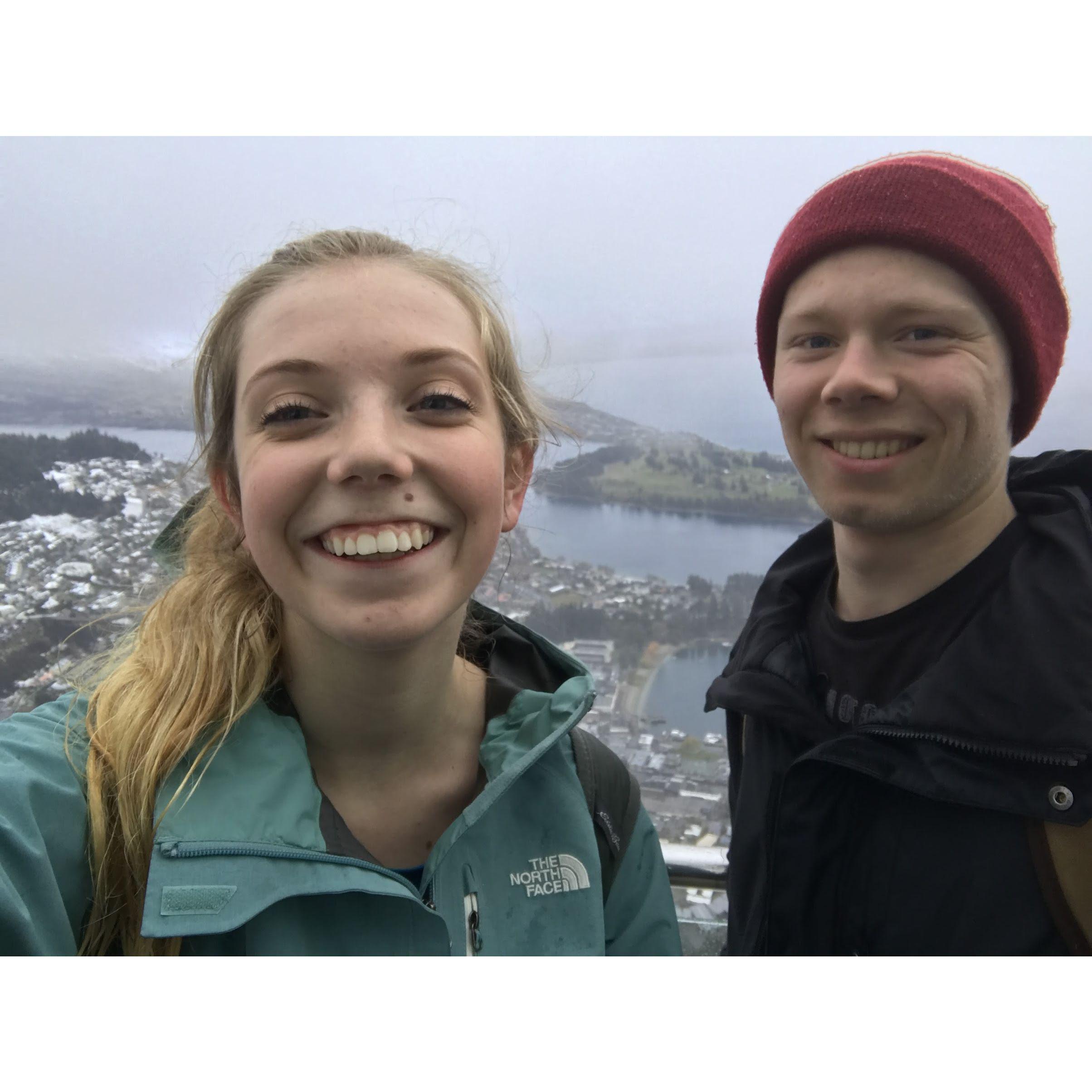 Our first photo with the two of us from a hike in 2017