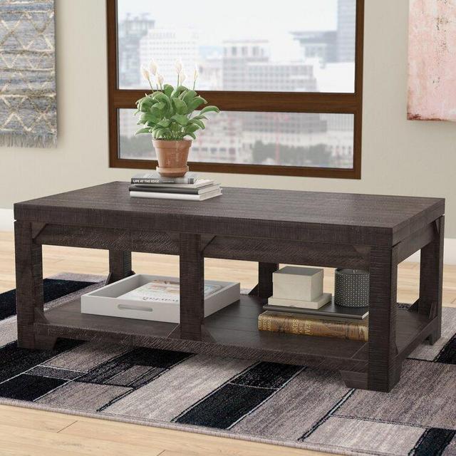 Seija Solid Wood Lift Top Coffee Table with Storage