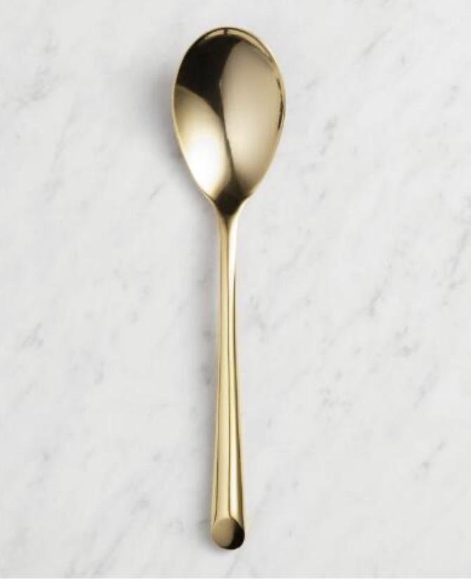 Gold Wave Soup Spoons Set of 4