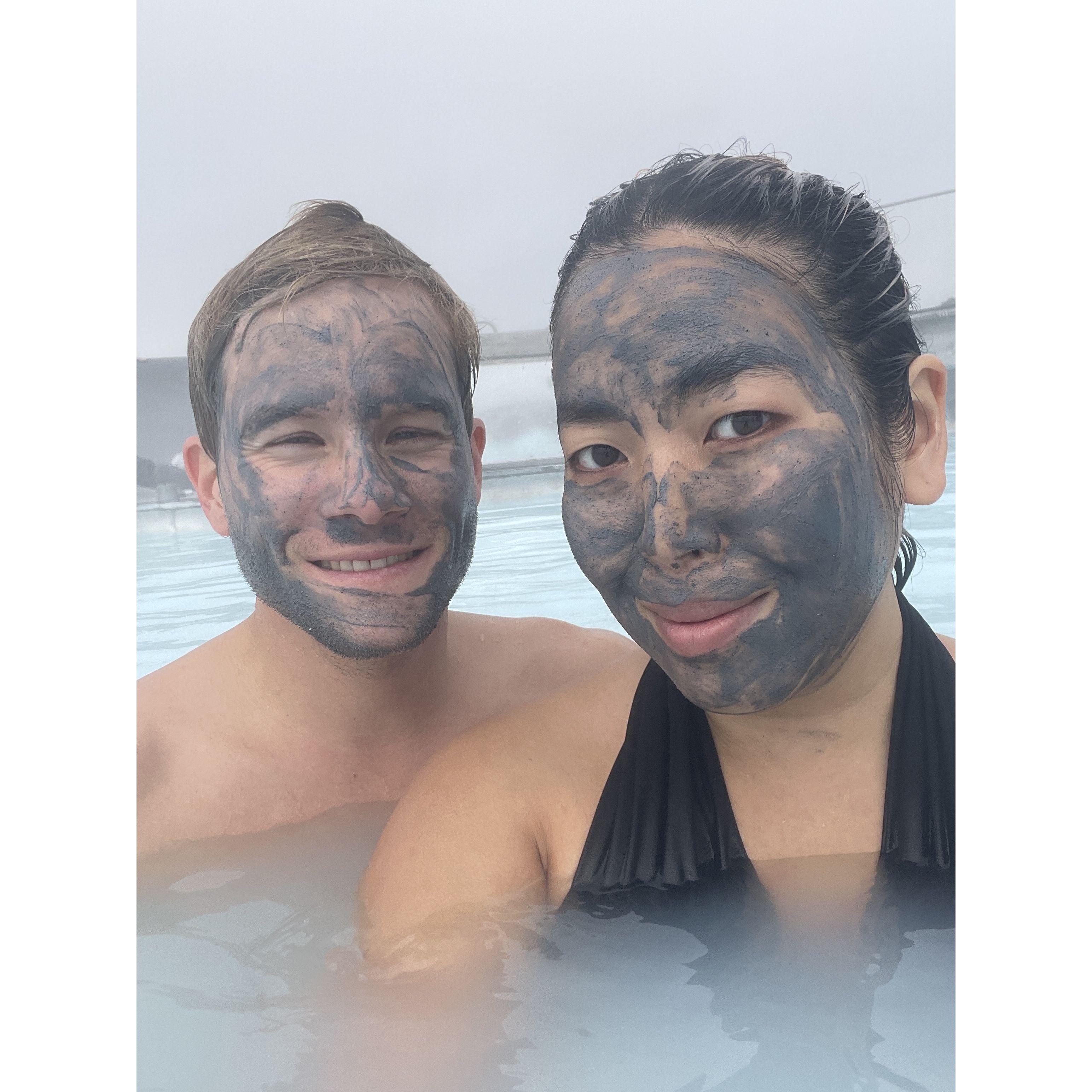 Face mask at Blue Lagoon