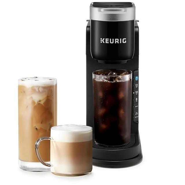Keurig K-Café Barista Bar Single Serve Coffee Maker, with 3 Brew Sizes, Hot and Cold Brew Capabilities, 2oz Coffee Shot Button, Black (Renewed)