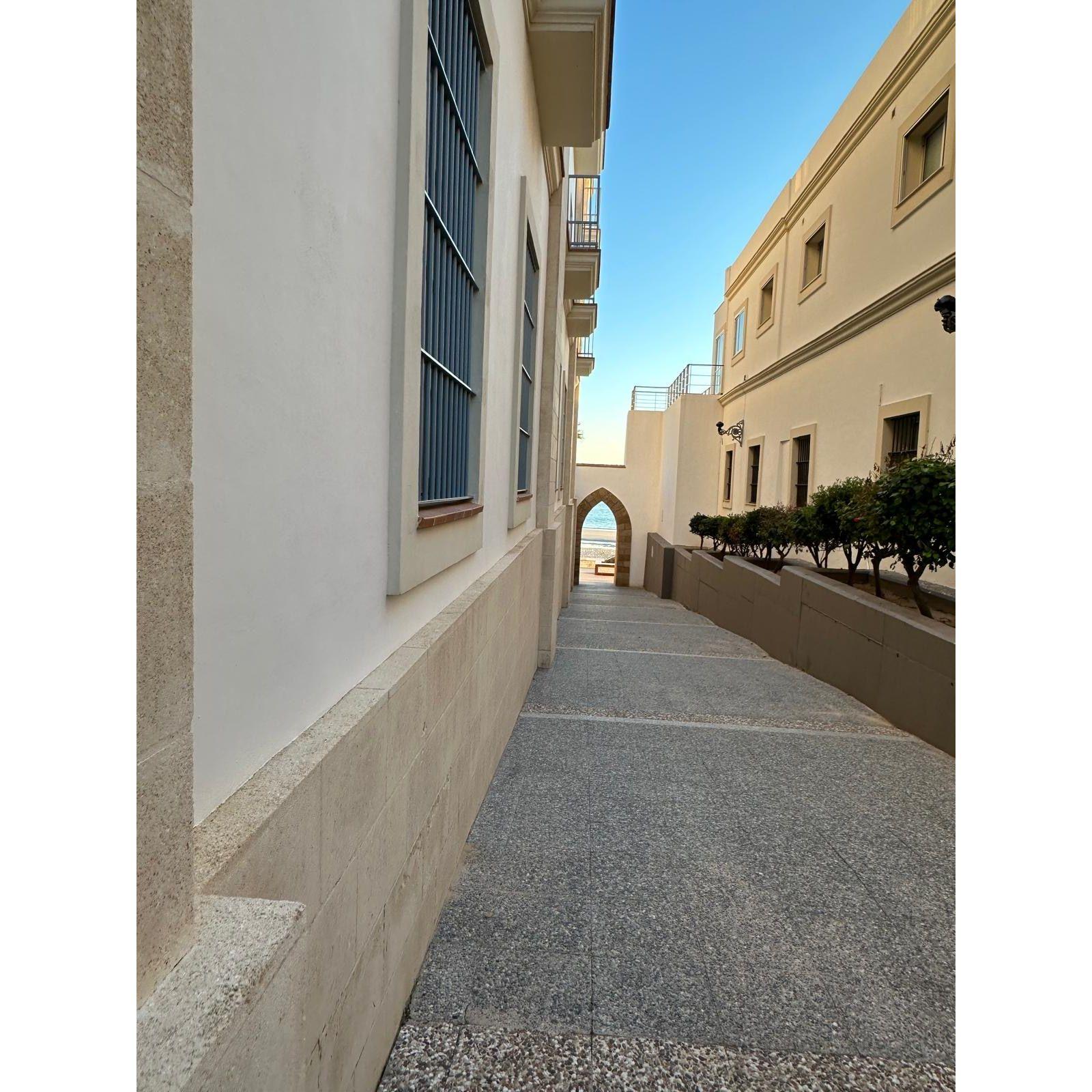 Walk from Hotel Duque de Najera to the beach boardwalk