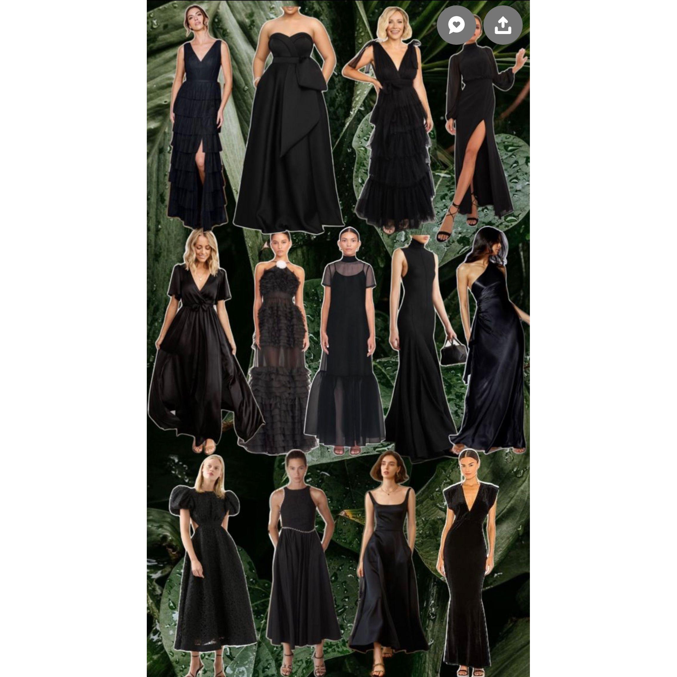 Womens Black Tie Dress Examples