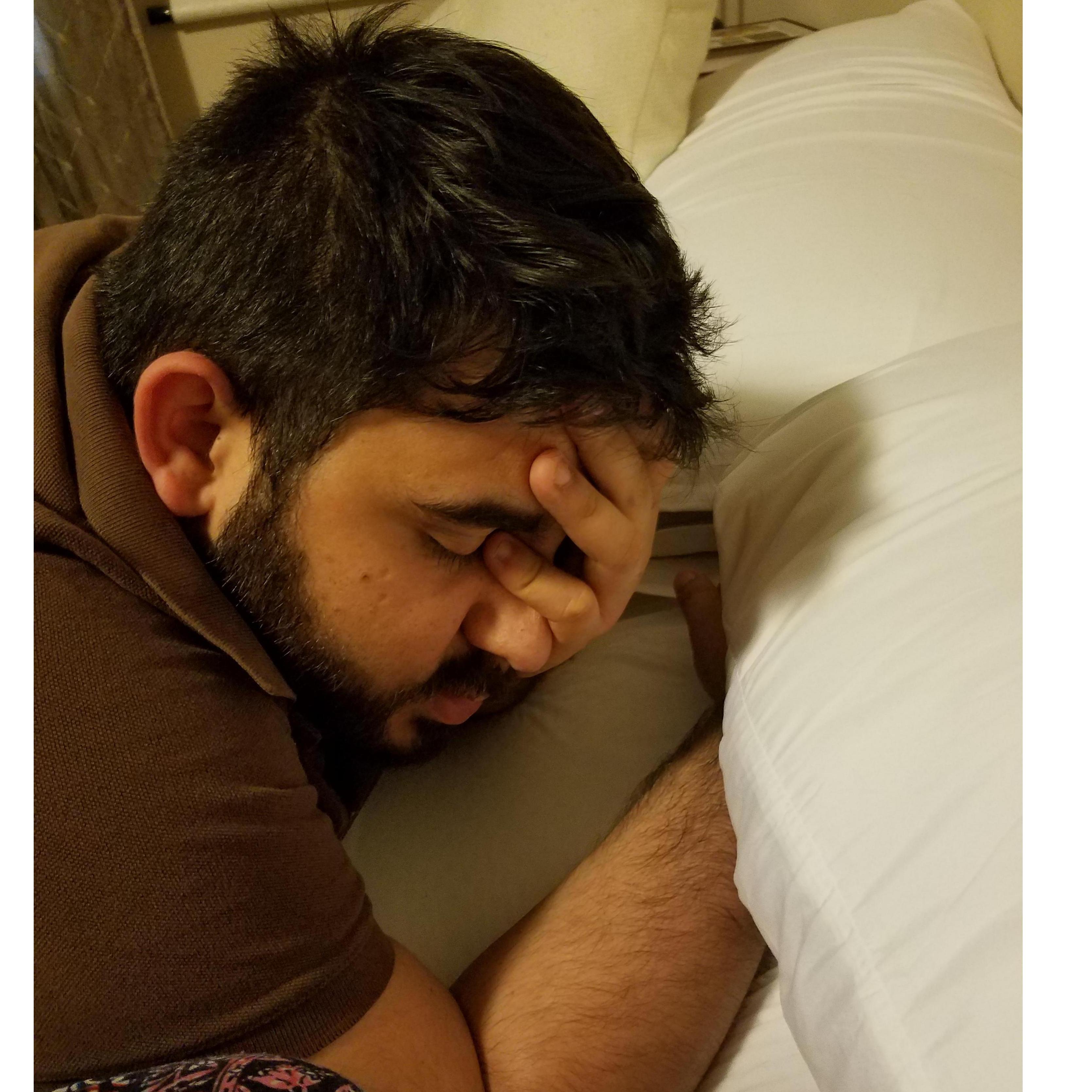 Lucas right after finding out we're pregnant! Feb 2018