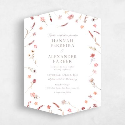 White Diamond Wedding Invitation - Lino Classic