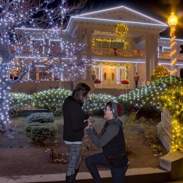 She said "Yes!" (Obviously. Or this wedding website would be REALLY awkward.)