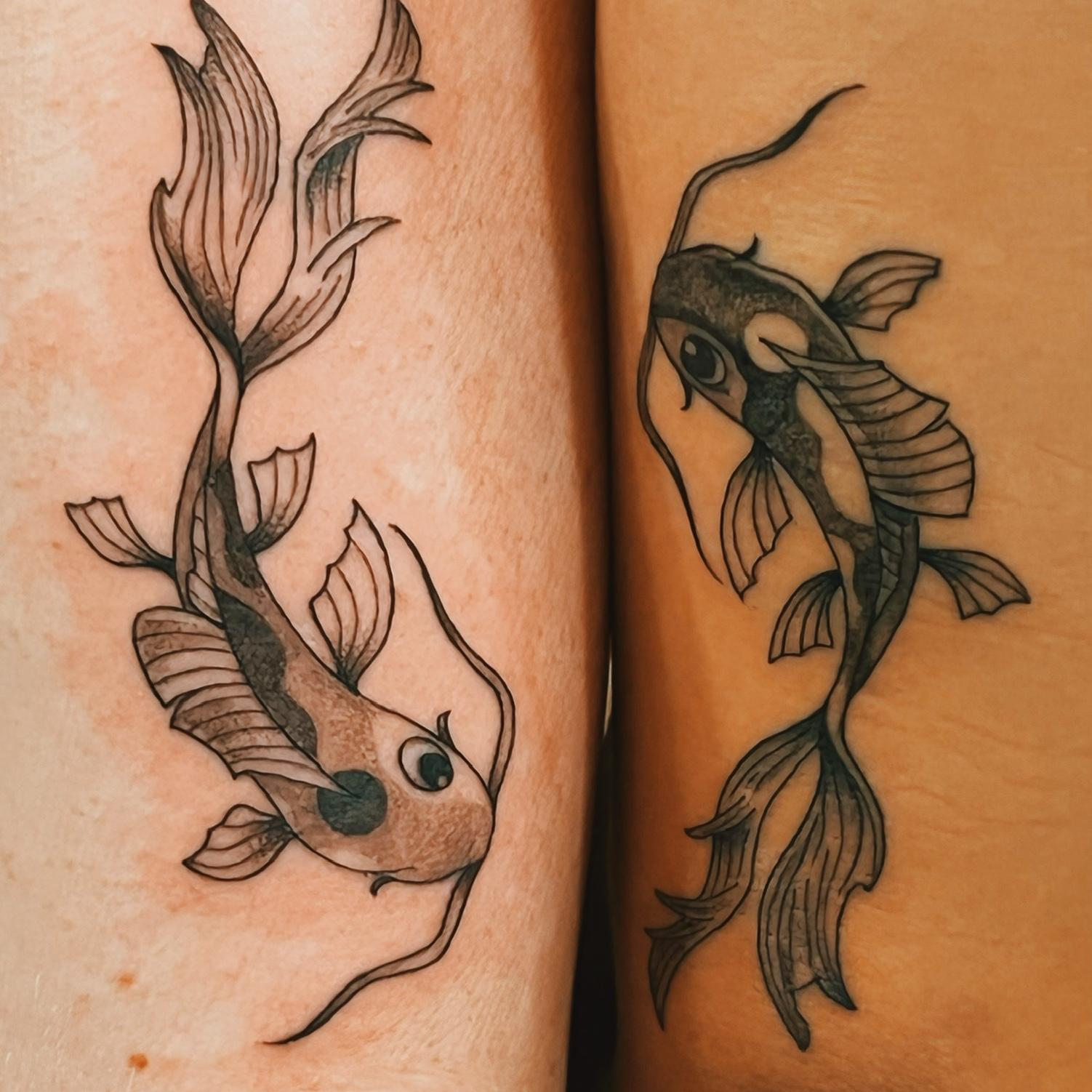 Our matching koi fish tattoos!