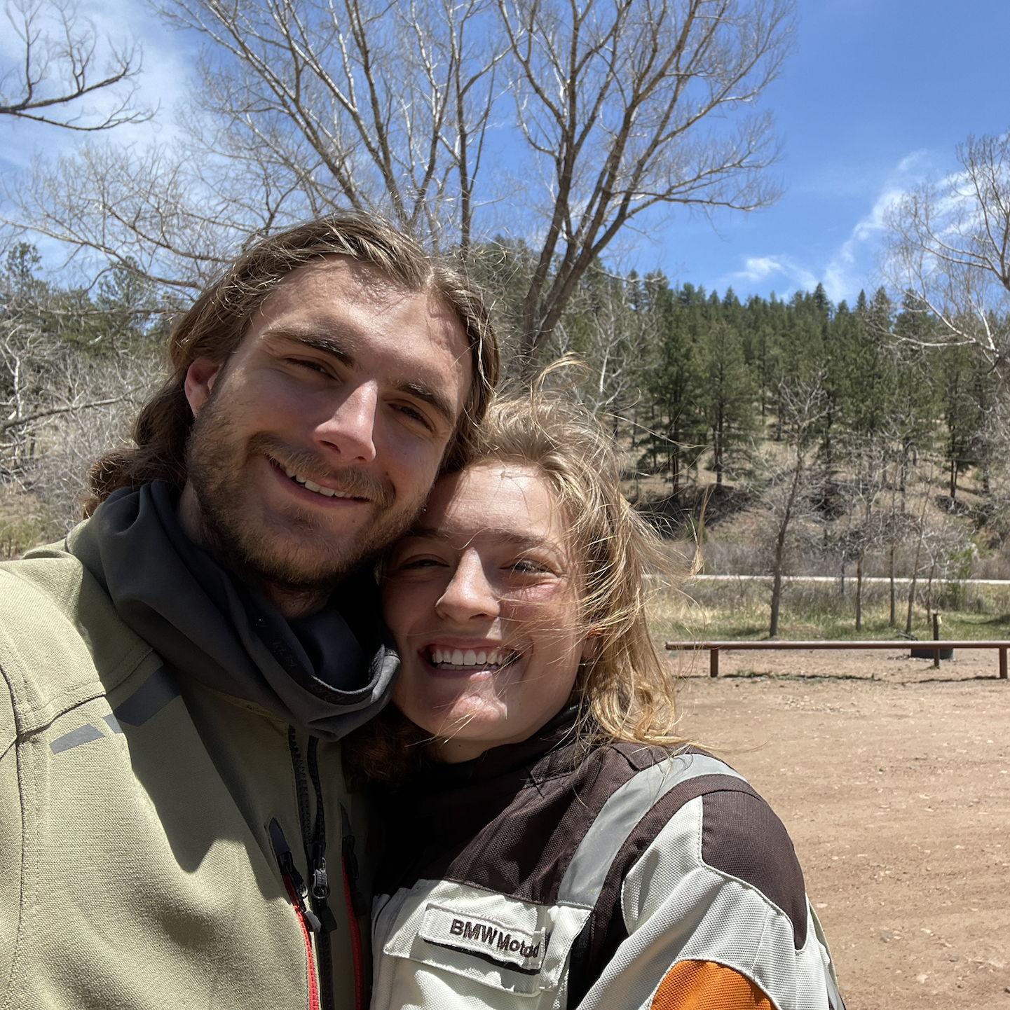 Our first motorcycle ride together! And yes, there may have been a wheely or two that one of the riders wasn't prepared for ;)