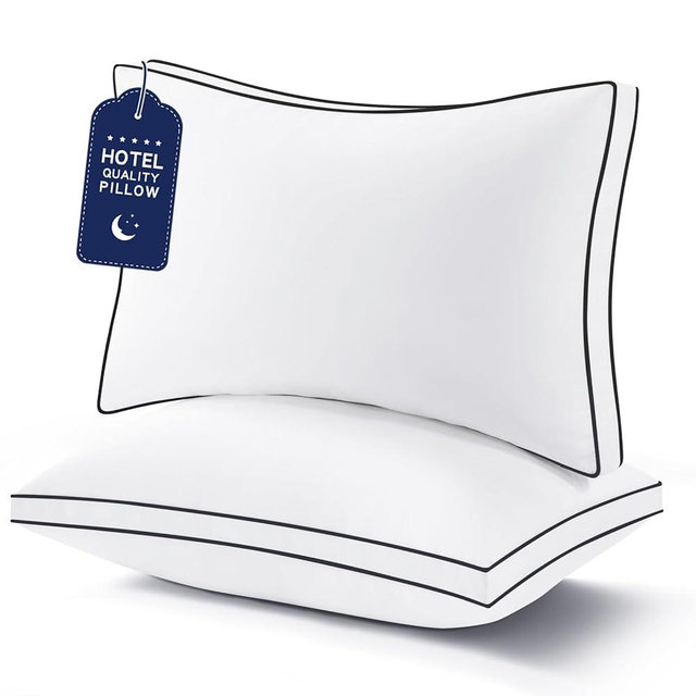 ROUMEA King Size Pillows Set of 2, Pillows King Size 2 Pack for Sleeping, Luxury Hotel Quality, Supportive King Pillows with Soft Down Alternative for Back Stomach Side Sleepers, Machine Washable