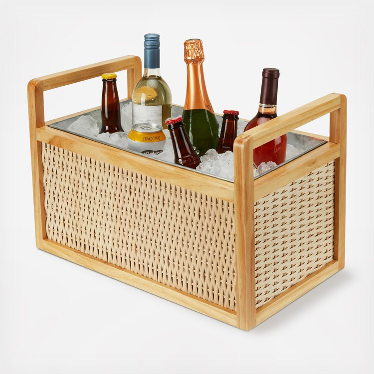 Twine, Rattan & Wood Beverage Tub | Zola