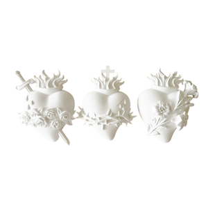 Hearts of the Holy Family - White