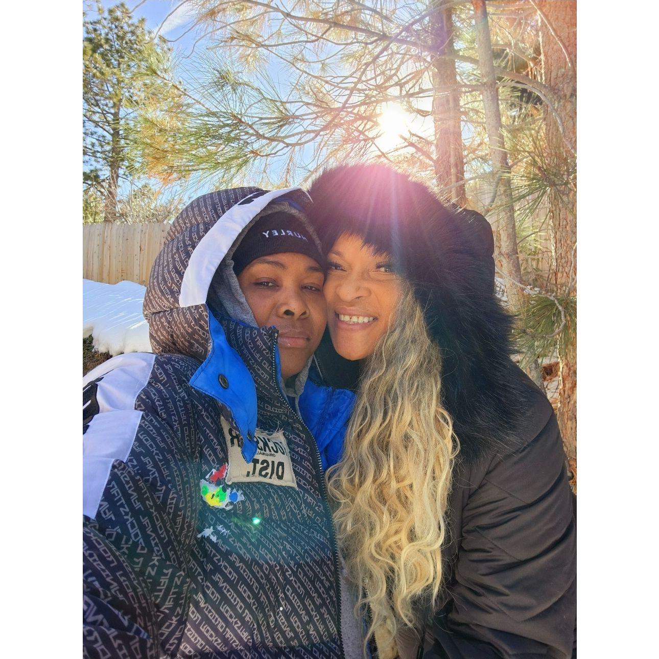 Wrightwood Ca "Snowy Valentine's Day an Sunny Hearts