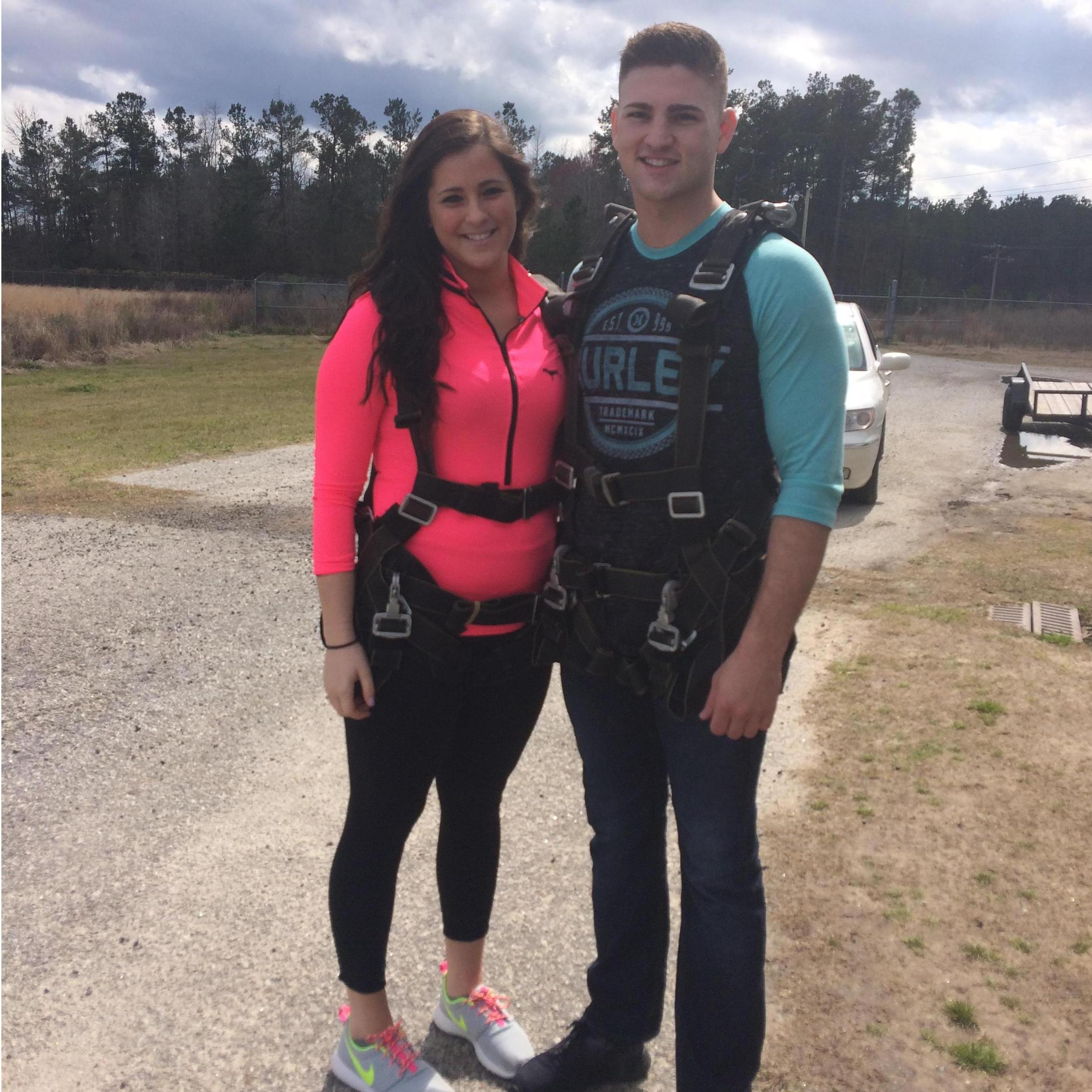 When we went skydiving