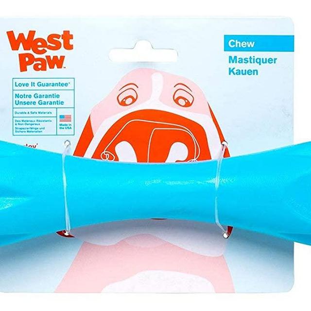 WEST PAW Zogoflex Hurley Dog Bone Chew Toy – Floatable Pet Toys for Aggressive Chewers, Catch, Fetch – Bright-Colored Bones for Dogs – Recyclable, Dishwasher-Safe, Non-Toxic, Made in USA