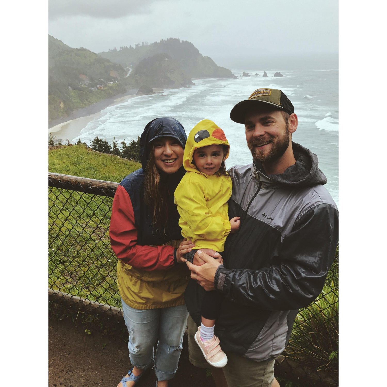 Spending family time on the coast outside of Tillamook, Oregon
