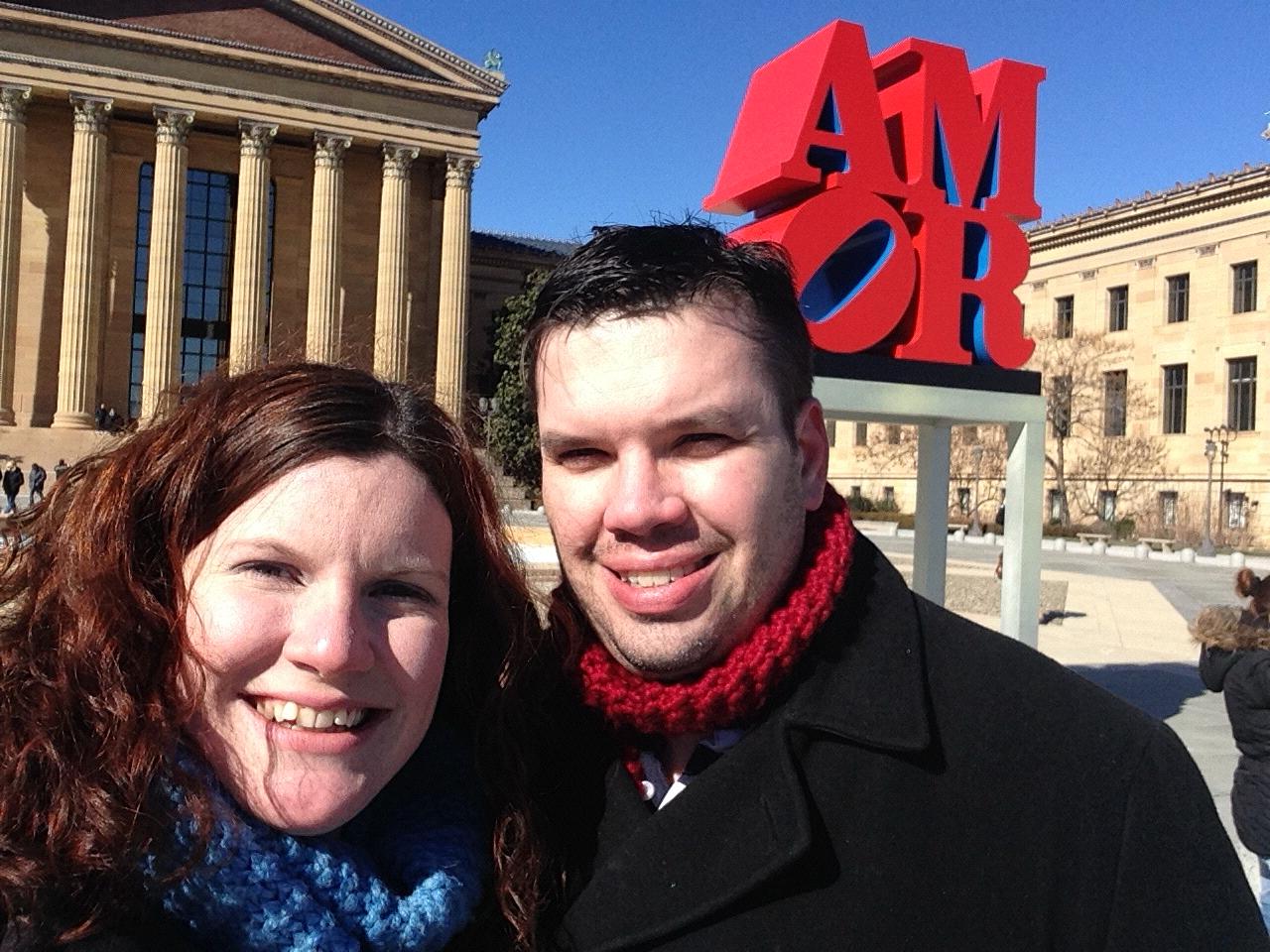 Amor sign at Philly Museum of Art
