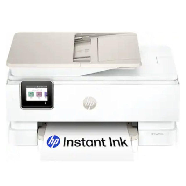 HP - Envy Photo 7975 Wireless AI-Enabled All-in-One Inkjet Printer w/ 3 Months of Instant Ink - White