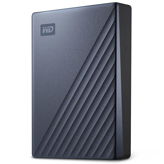 WD 2TB My Passport Ultra, Blue, Portable External Hard Drive, backup software with defense against ransomware, and password protection, USB-C and USB 3.1 - WDBC3C0020BBL-WESN