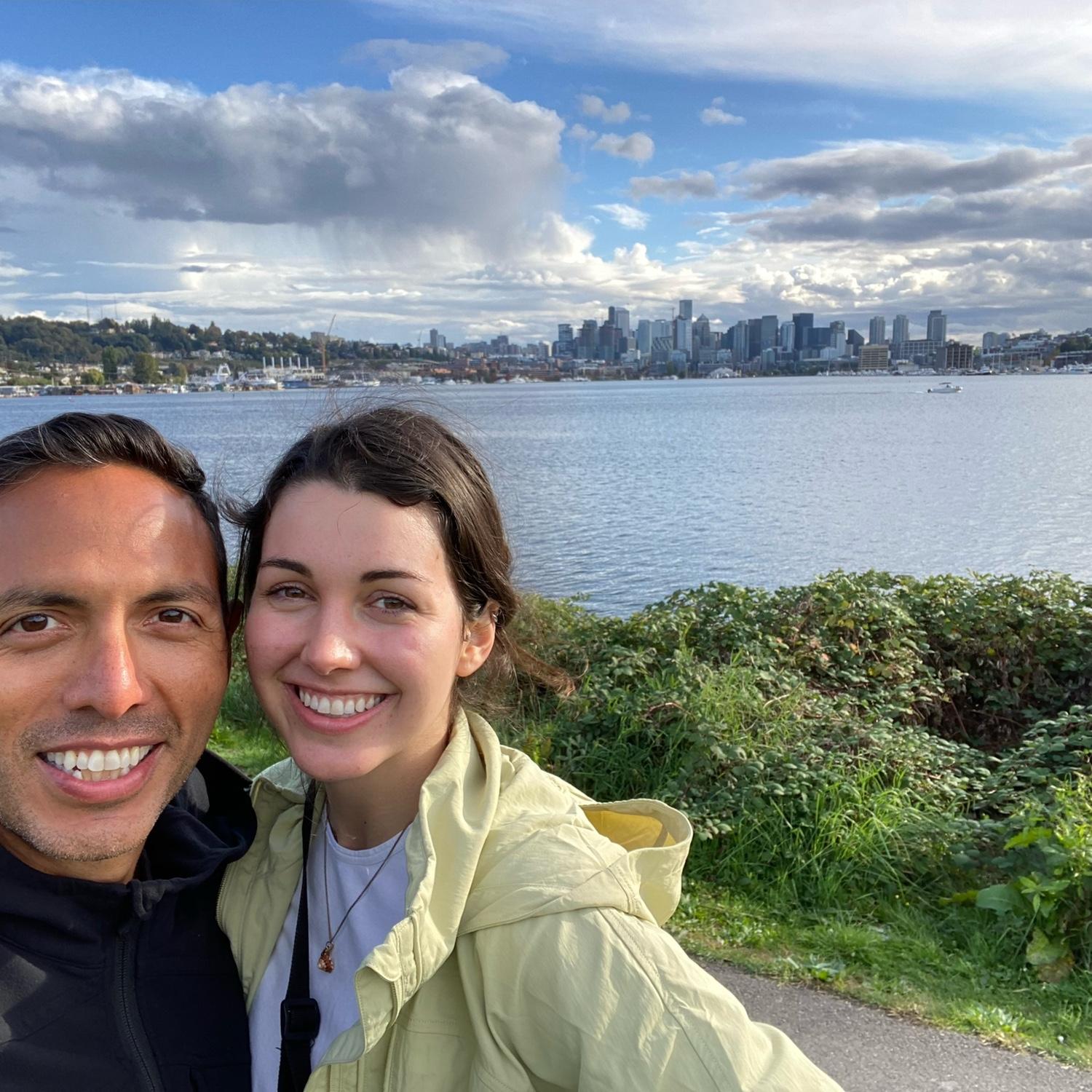 Our very first photo at Gasworks Park, Seattle!