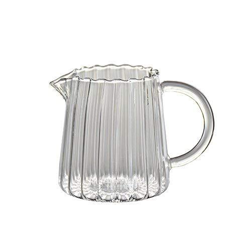 Suclain 8 Pcs Glass Creamer Pitcher Transparent Milk Pourer Mini