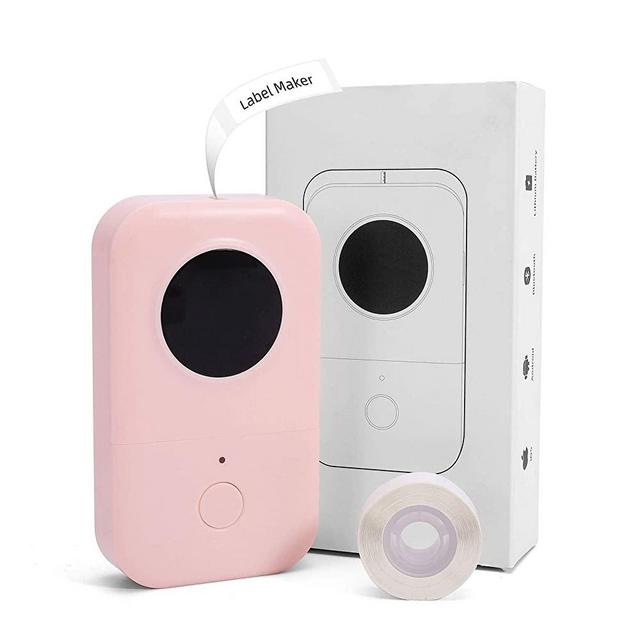 Bluetooth Label Maker Machine with Tape, Phomemo D30 Portable Pocket Labeler with Different Fonts for Jars, Rechargeable Inkless Handy Thermal Smart Label Maker Printer, Compatible with iOS & Android