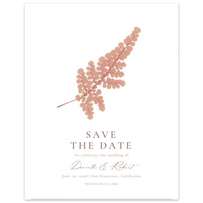Desert Rose, Pink Wedding Digital Save the Date - Dane Portrait