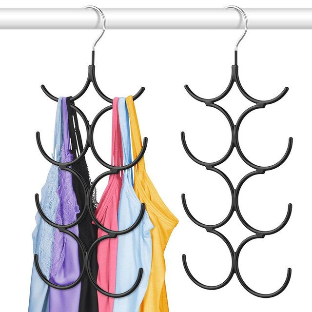 DOIOWN Tank Top Hanger,2 Pack Space Saving Hangers Bra Camisole Hanger,Small Closet Organizers and Storage for Dorm & Apartment Holds Camisoles,Bras,Scarfs,Ties,Belts