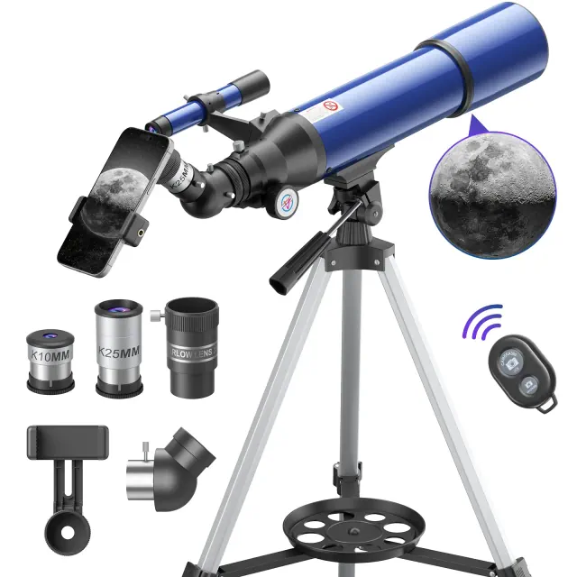 SUGIFT Telescope 80mm Aperture 500mm Astronomical Refractor for Adults Beginners with Tripod Phone Adapter Carry Bag and Accessories