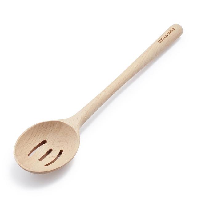 Sur La Table Beechwood Slotted Spoon