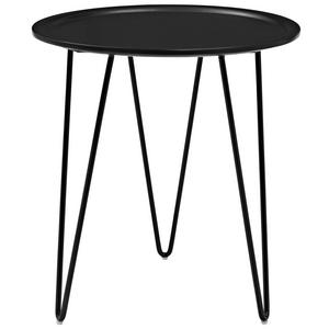 Modway Mid-Century Round Side Table with Hairpin Legs, Black